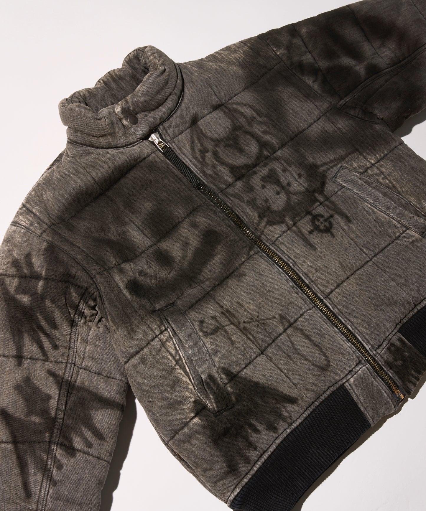 "ALLOFUS" HAND PAINTED QUILTED JACKET