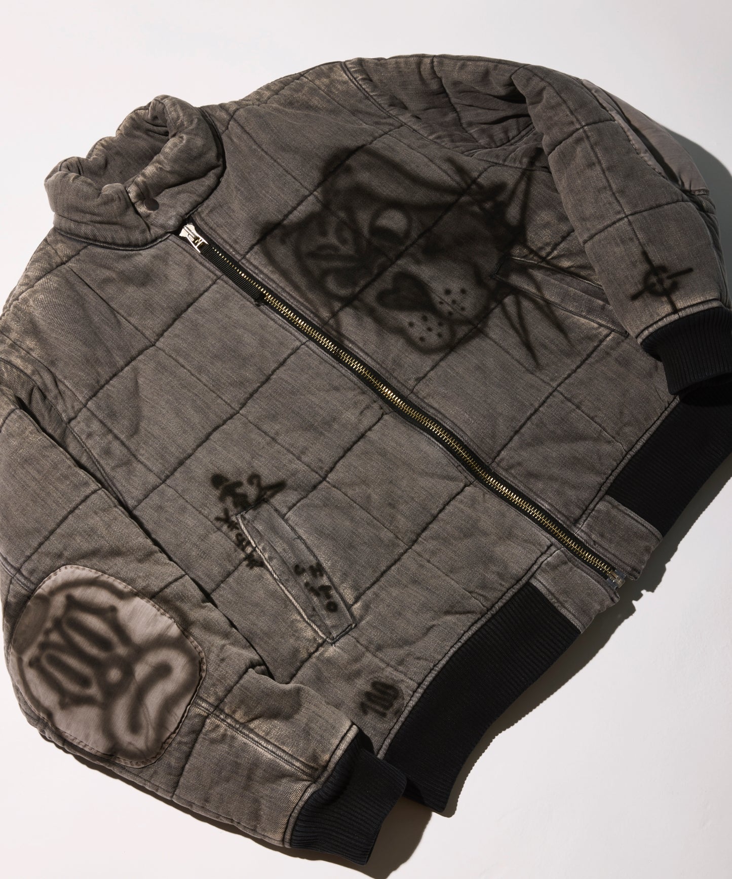 "MHC" HAND PAINTED QUILTED JACKET
