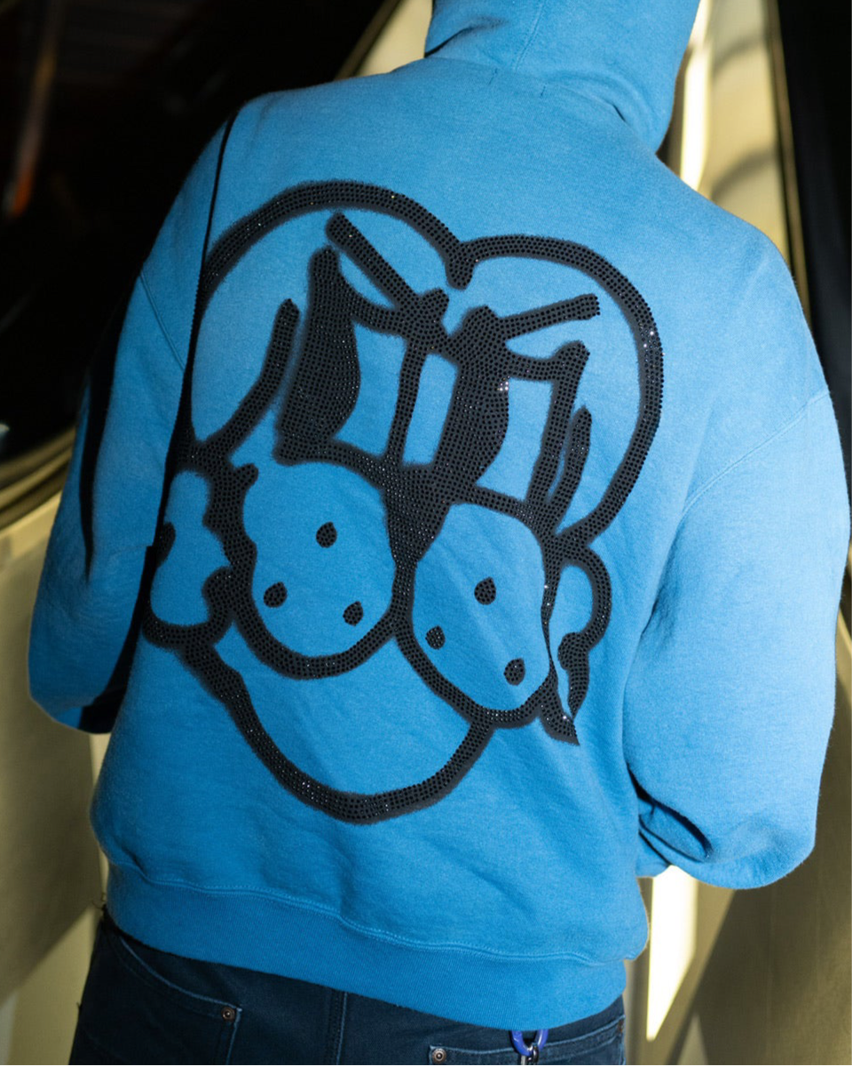 SHINY FINESSE PUP 1/4 ZIP PULLOVER HOODIE