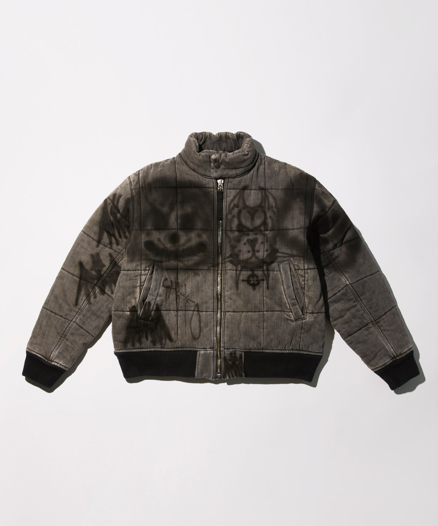 "ALLOFUS" HAND PAINTED QUILTED JACKET