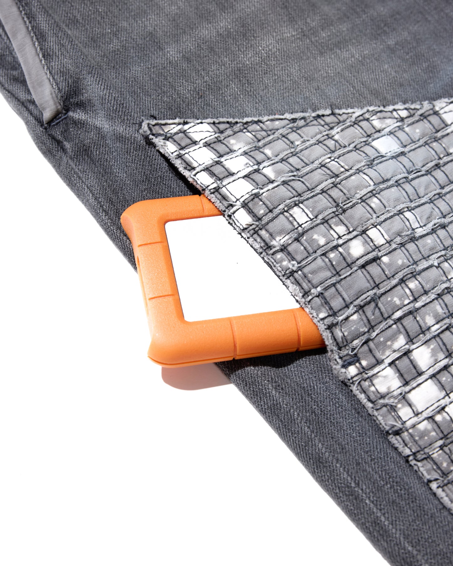 WASHED BLACK 10 POCKET DOUBLE KNEE WOVEN DENIM
