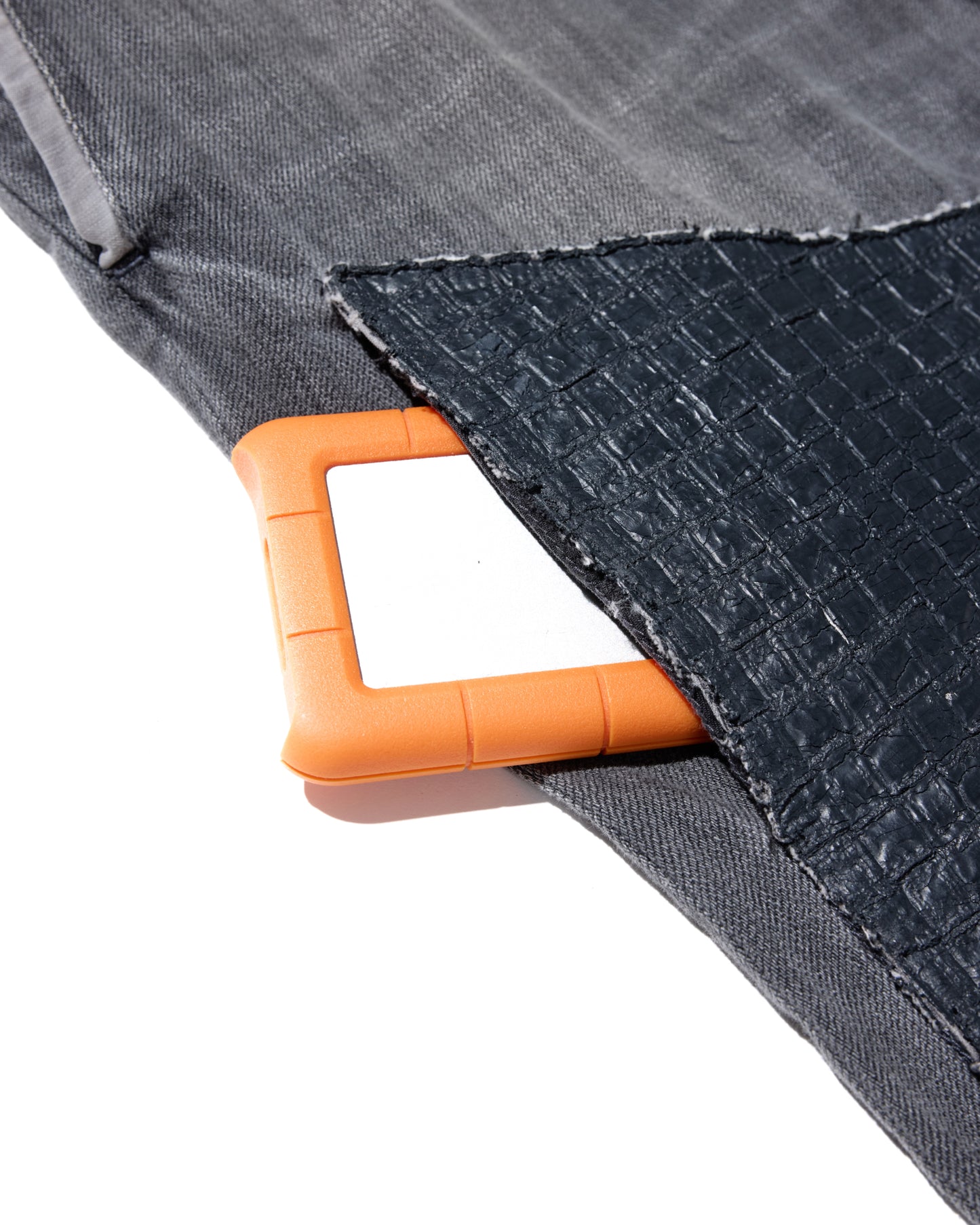WASHED BLACK MUD 10 POCKET DOUBLE KNEE WOVEN DENIM