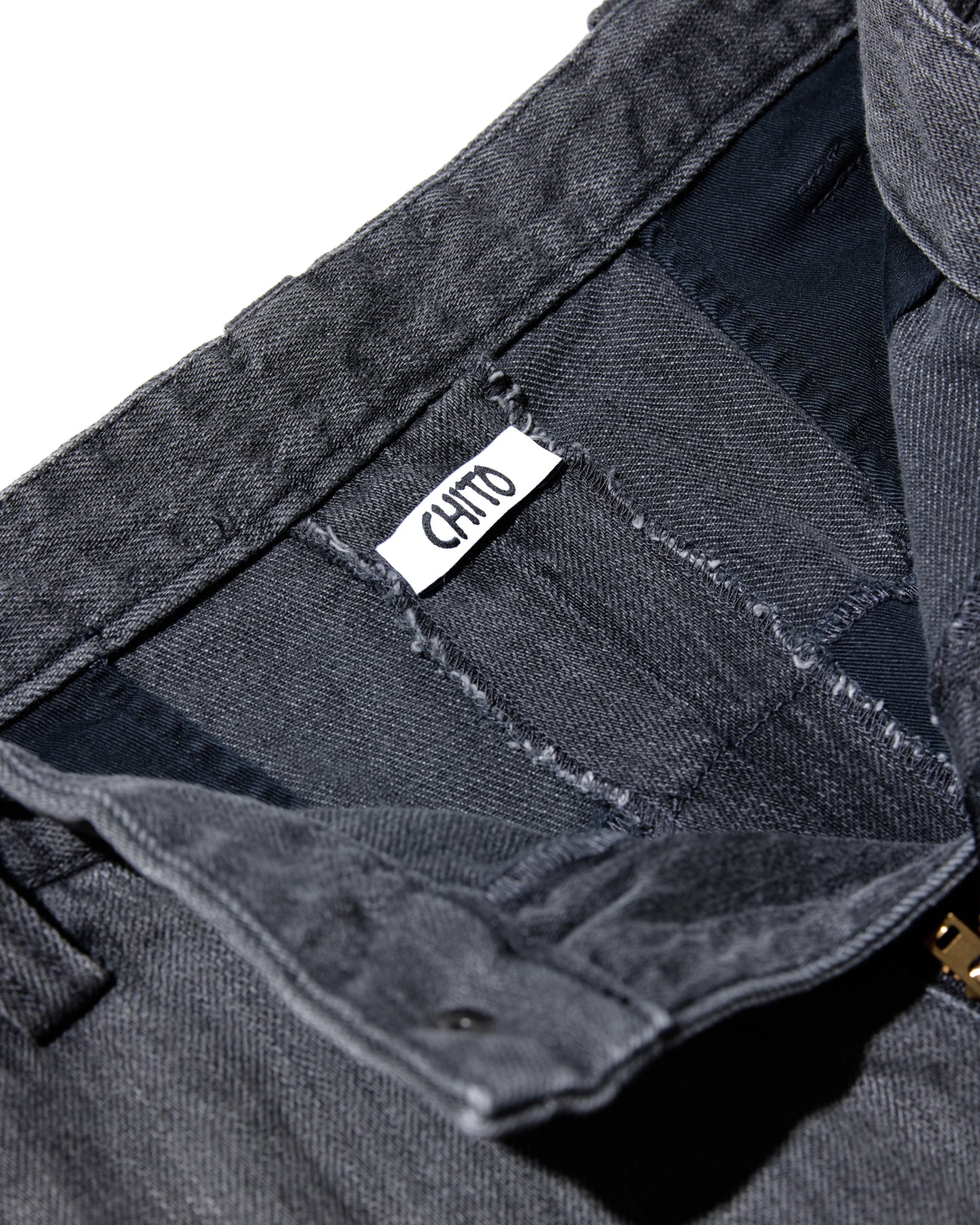 WASHED BLACK MUD 10 POCKET DOUBLE KNEE WOVEN DENIM