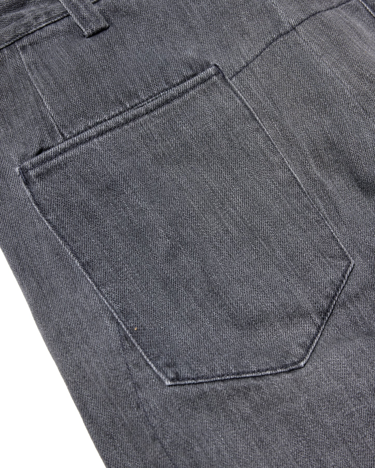 WASHED BLACK MUD 10 POCKET DOUBLE KNEE WOVEN DENIM