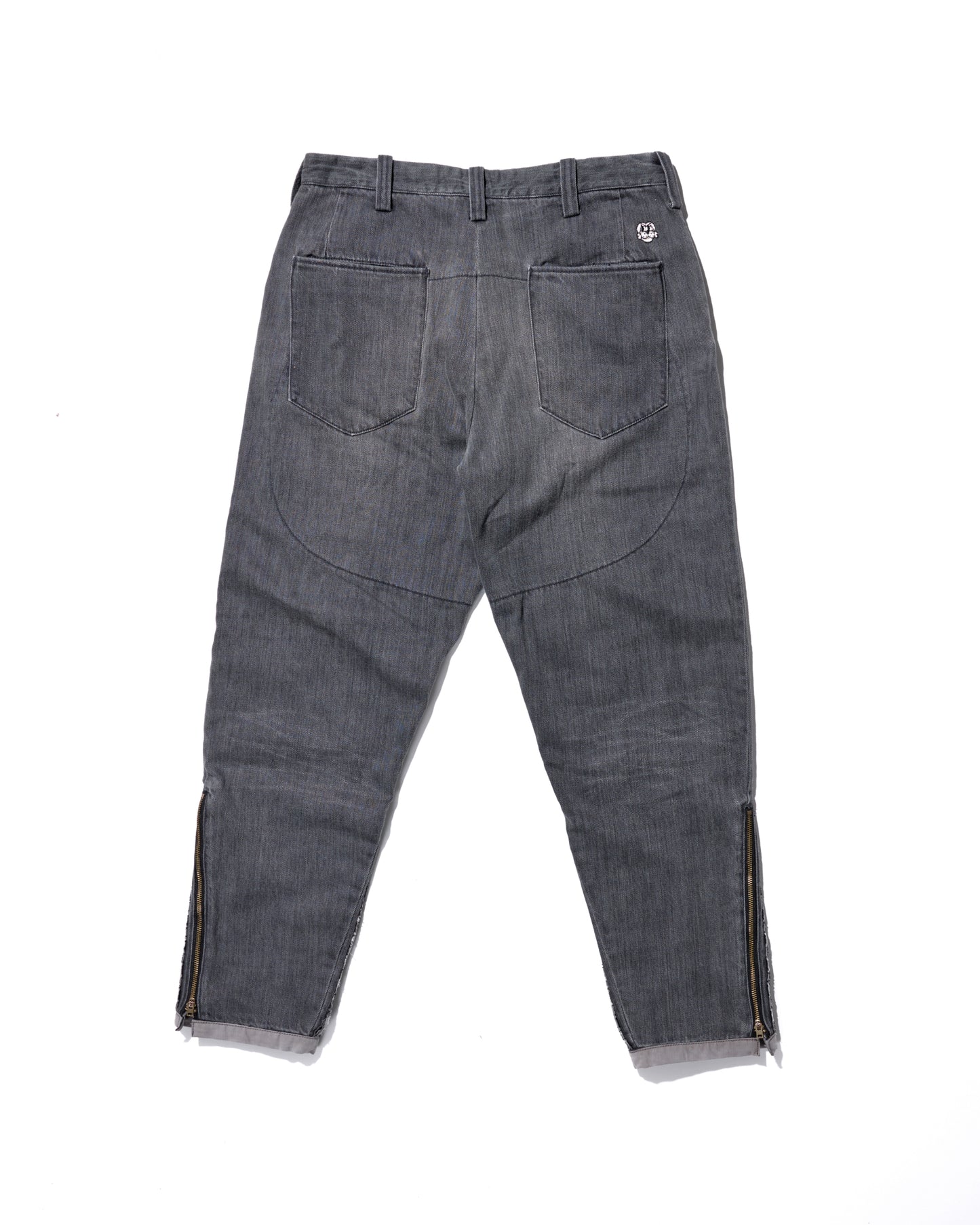 WASHED BLACK MUD 10 POCKET DOUBLE KNEE WOVEN DENIM
