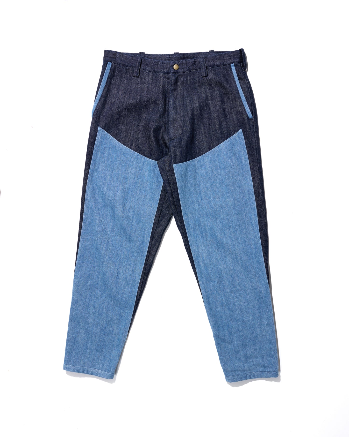 4 POCKET DOUBLE KNEE INDIGO DENIM