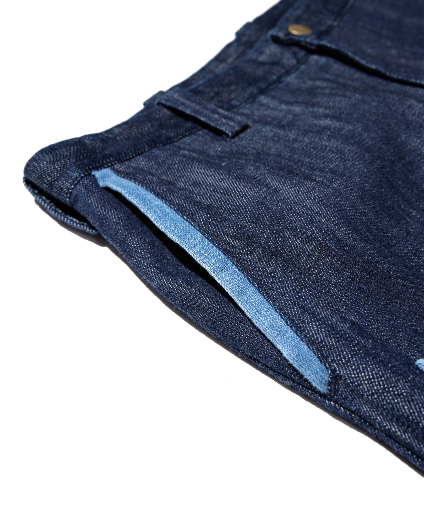 4 POCKET DOUBLE KNEE INDIGO DENIM