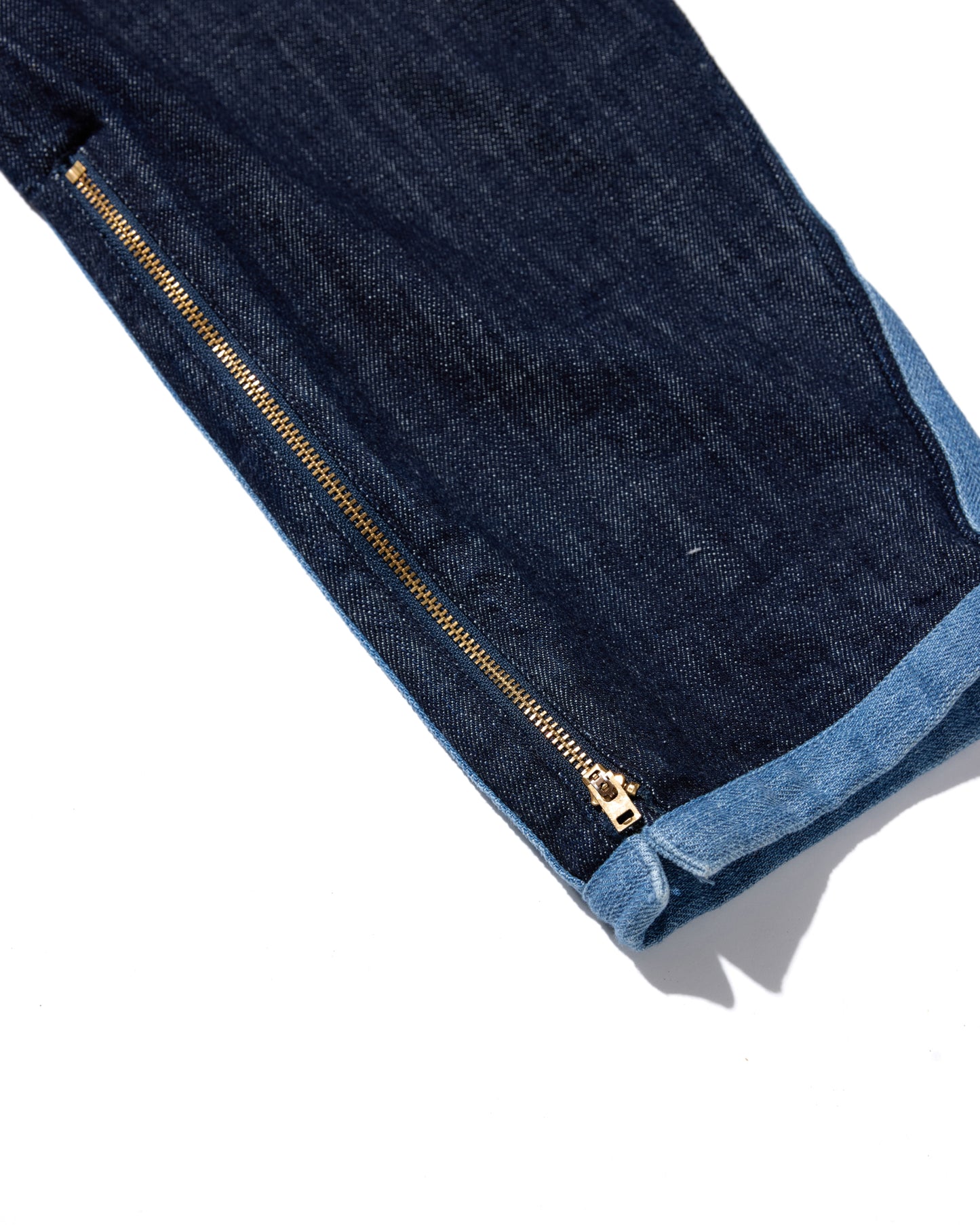 4 POCKET DOUBLE KNEE INDIGO DENIM