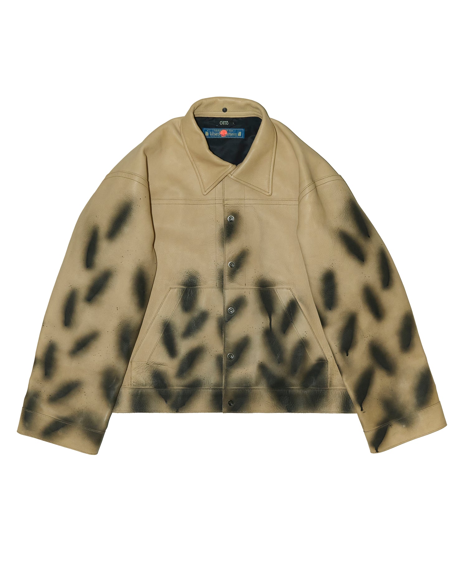 'SPOTTED ARMOR' COW LEATHER JACKET