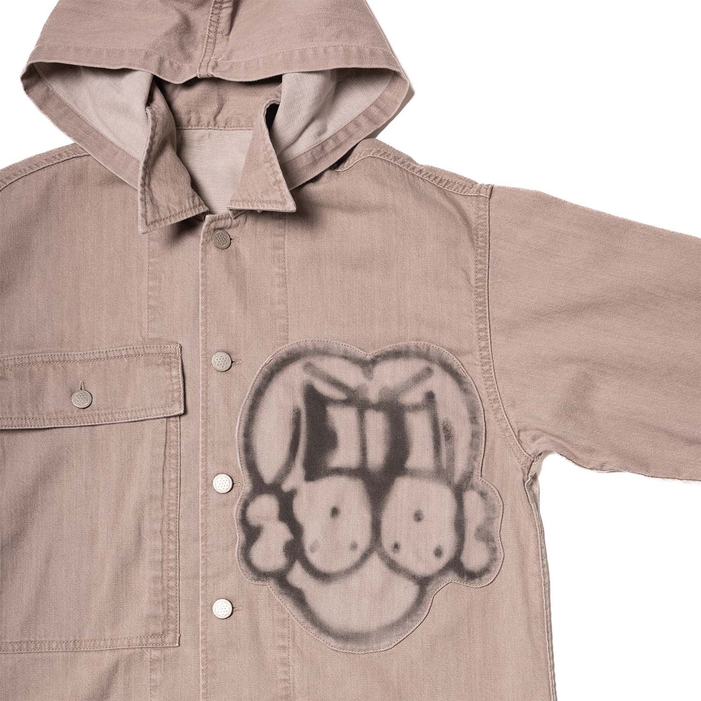 SOLDADO BUTTON DOWN SHIRT w/ DETACHABLE HOOD