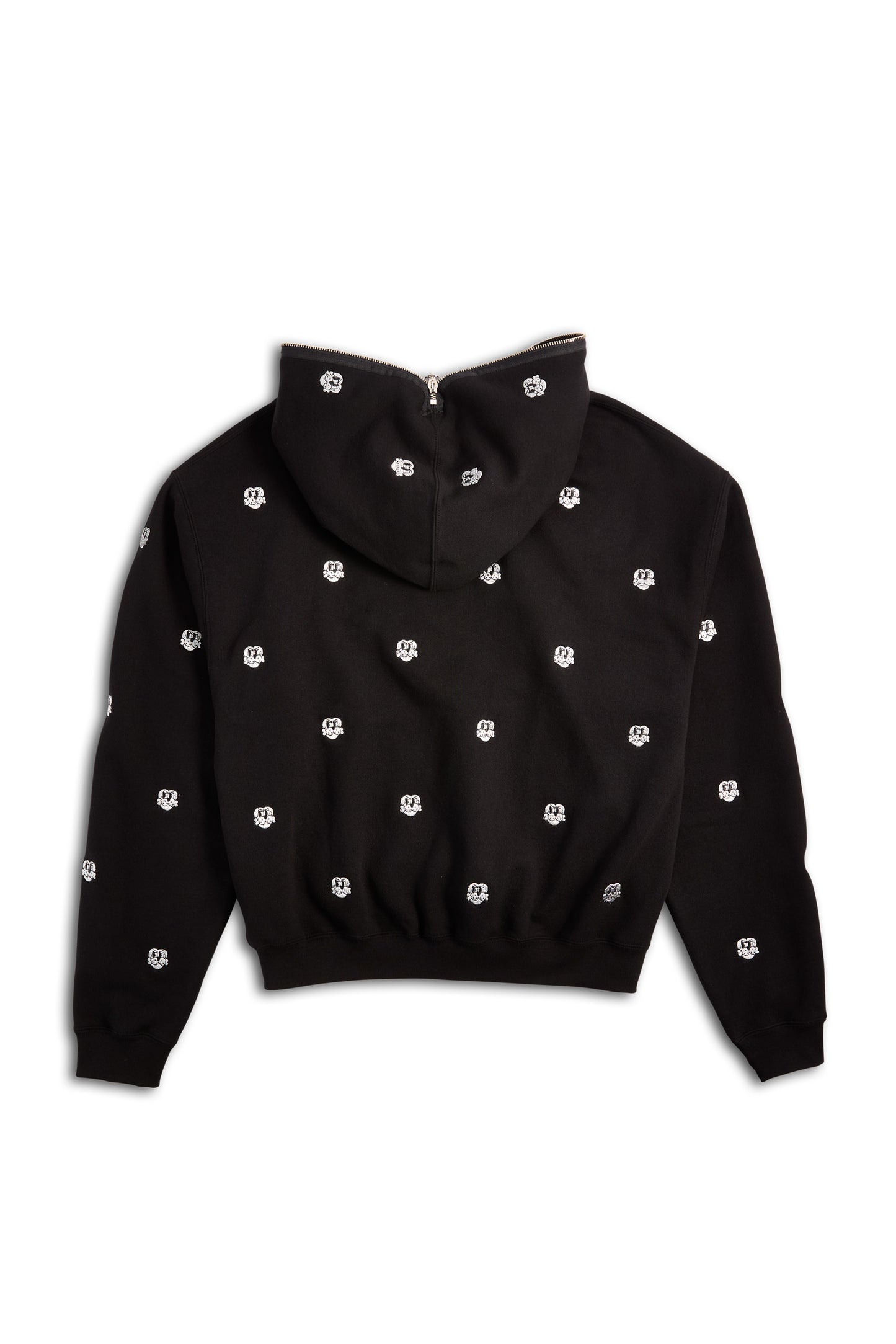 ALLOVER FINESSE EMBROIDERED 1/4 ZIP PULLOVER HOODIE