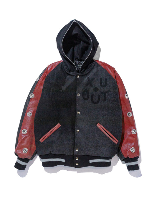 COIN VARSITY JACKET w/ CARDINAL LEATHER