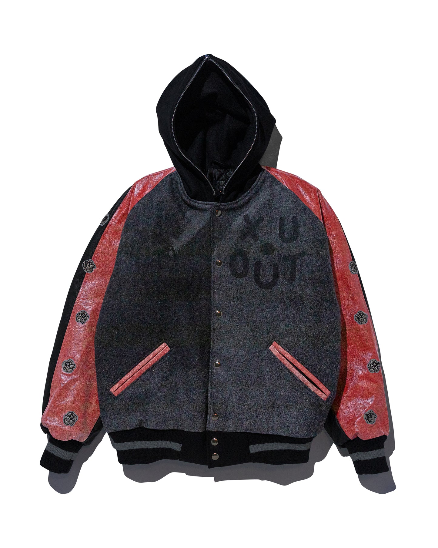 COIN VARSITY JACKET w/ CARDINAL LEATHER