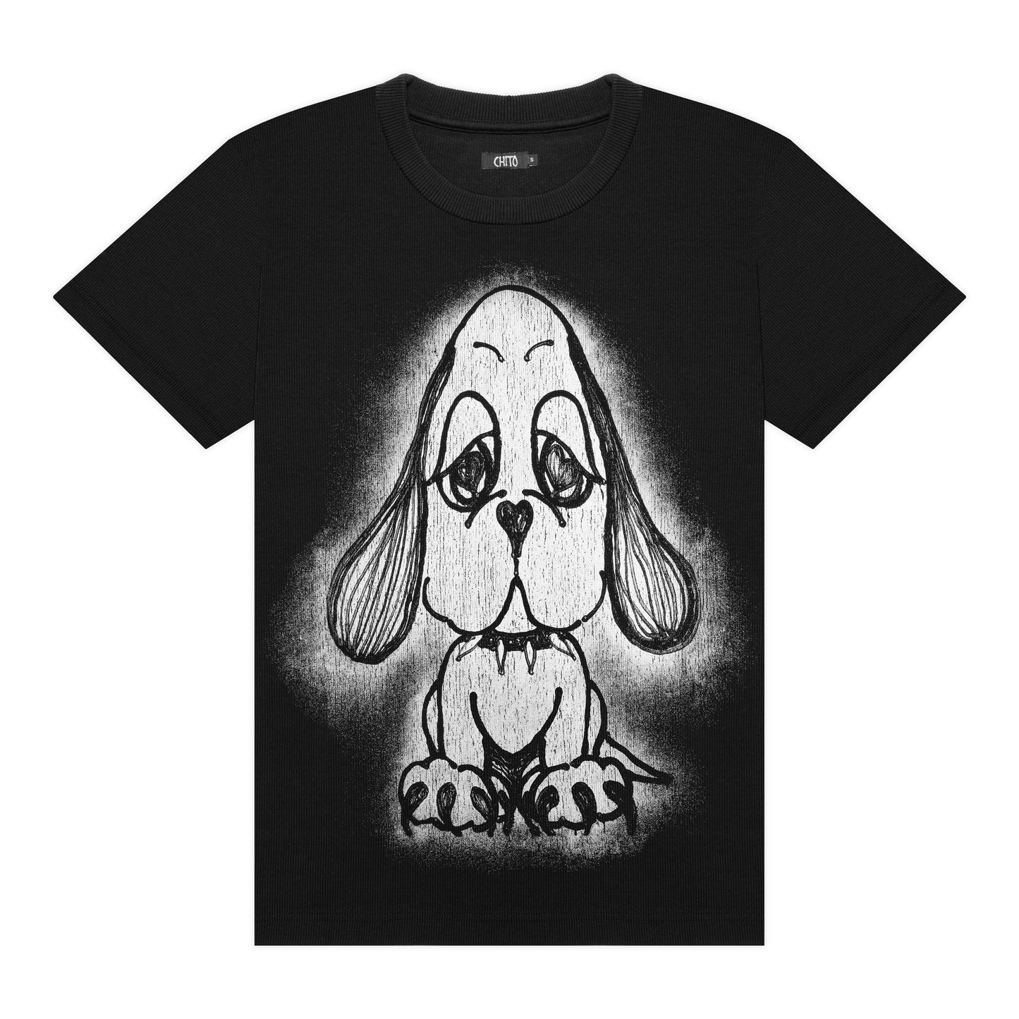 Heart Eye Pup Ribbed T-shirt