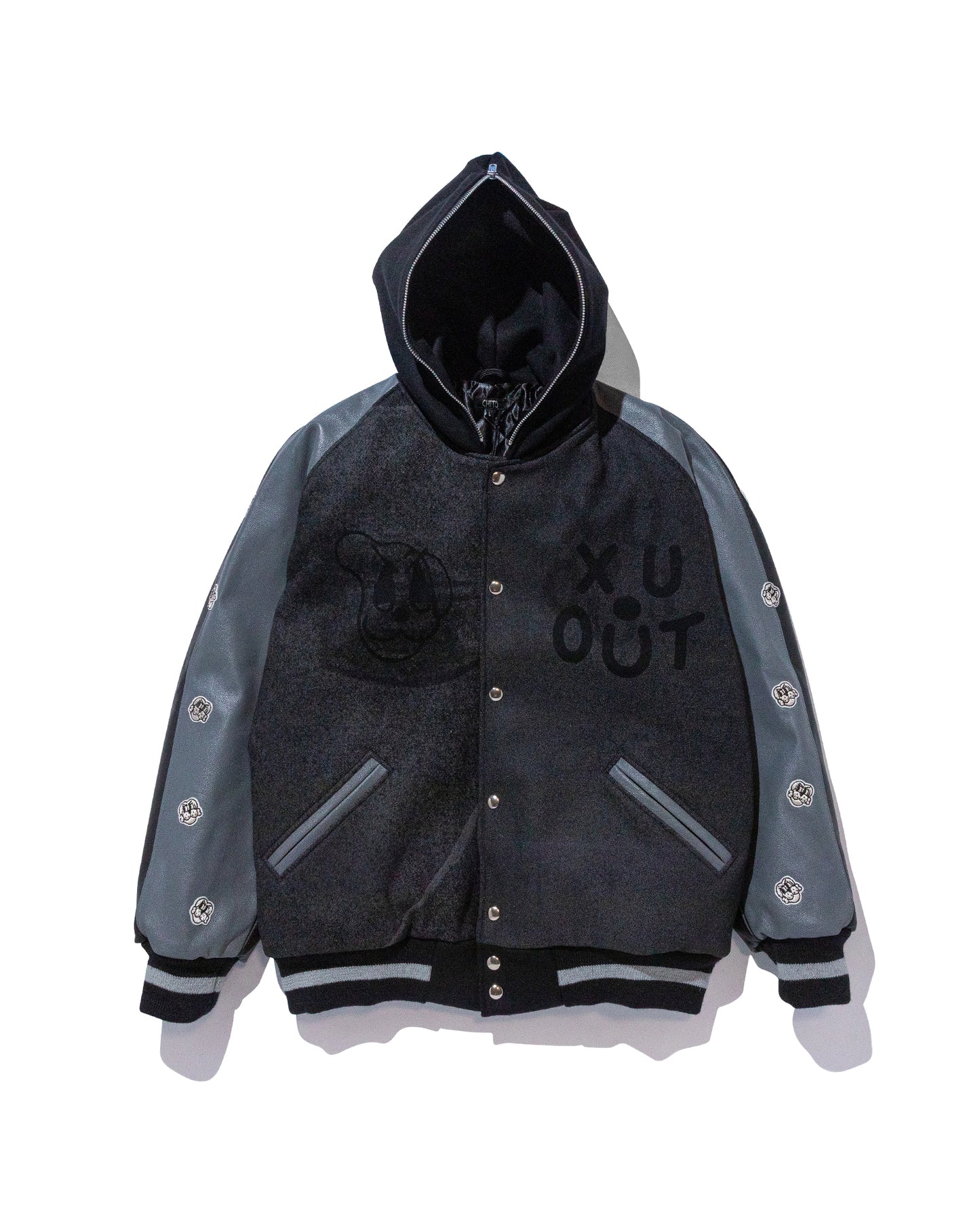 COIN VARSITY JACKET w/ GREY LEATHER