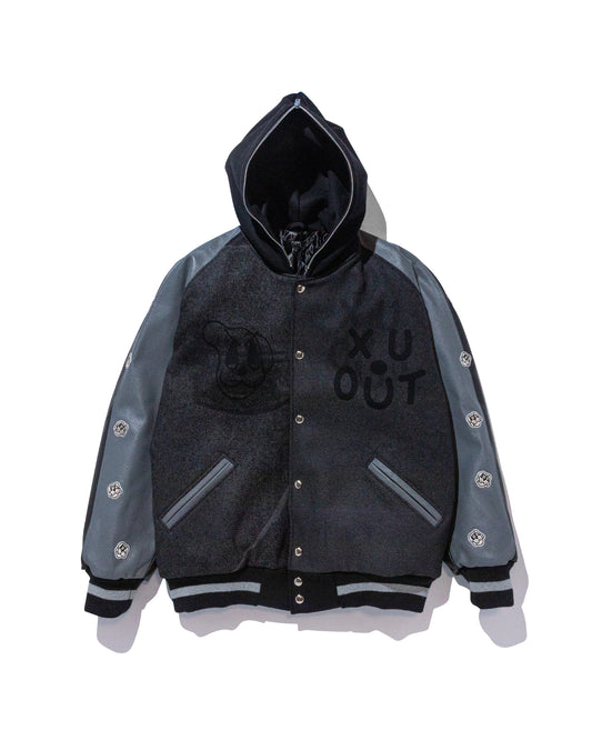 COIN VARSITY JACKET w/ GREY LEATHER