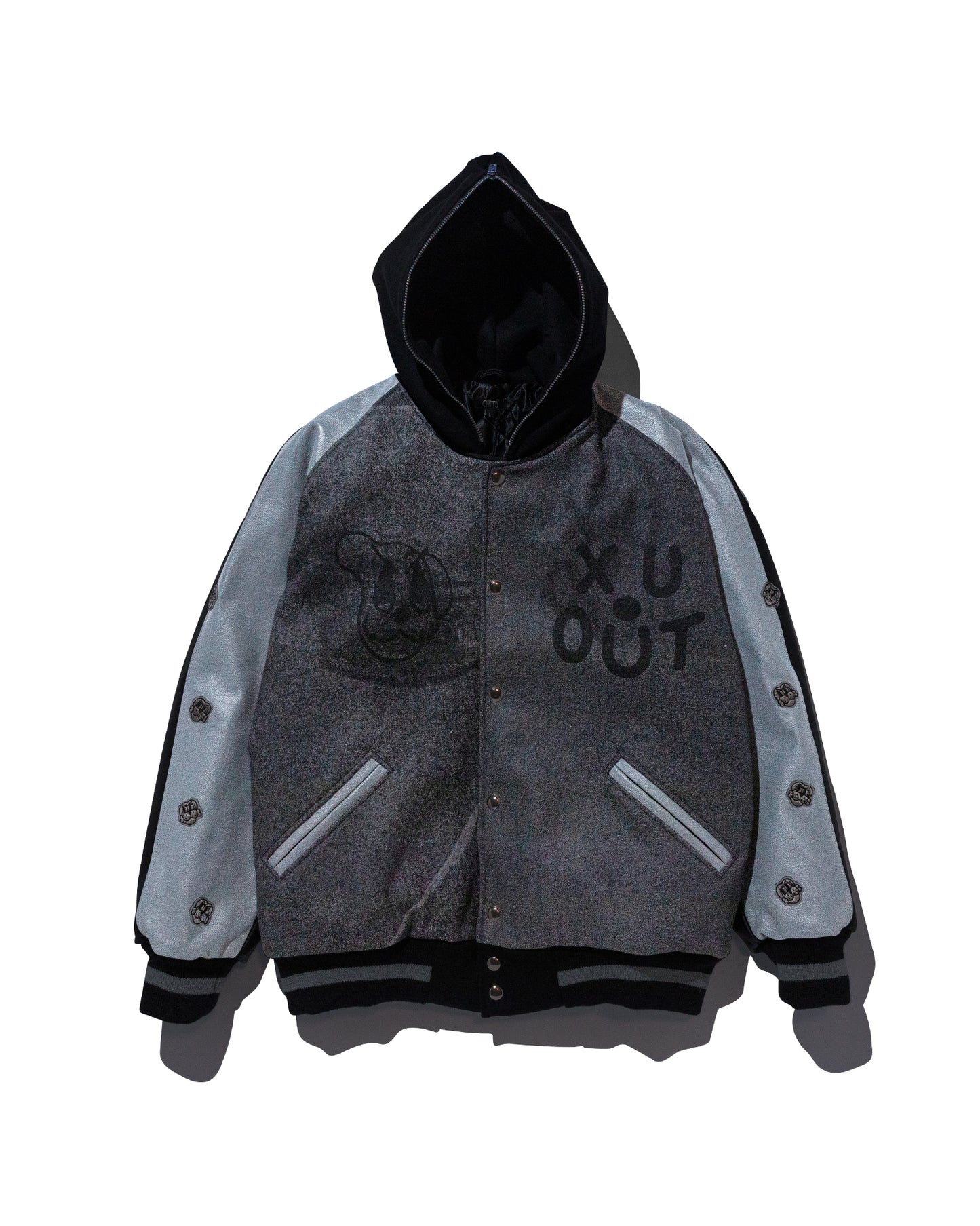 COIN VARSITY JACKET w/ GREY LEATHER