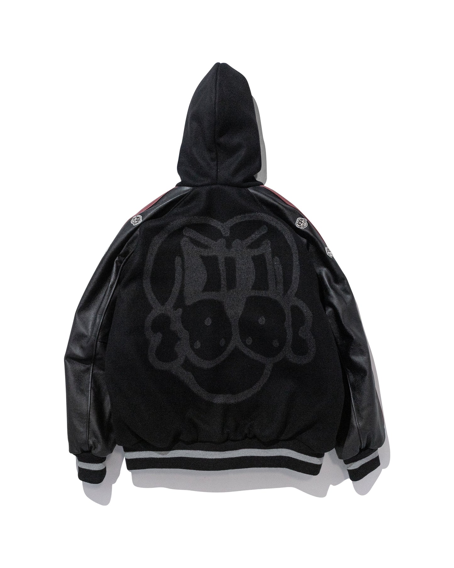 COIN VARSITY JACKET w/ SCARLET RED  LEATHER