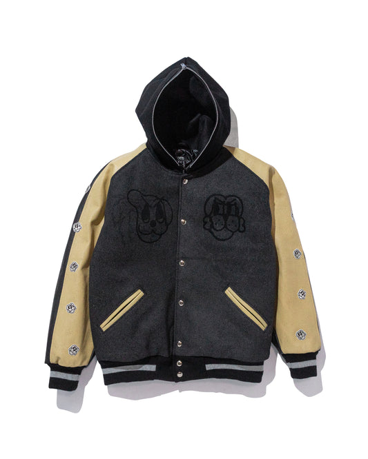 COIN VARSITY JACKET W/ VEGAS GOLD LEATHER