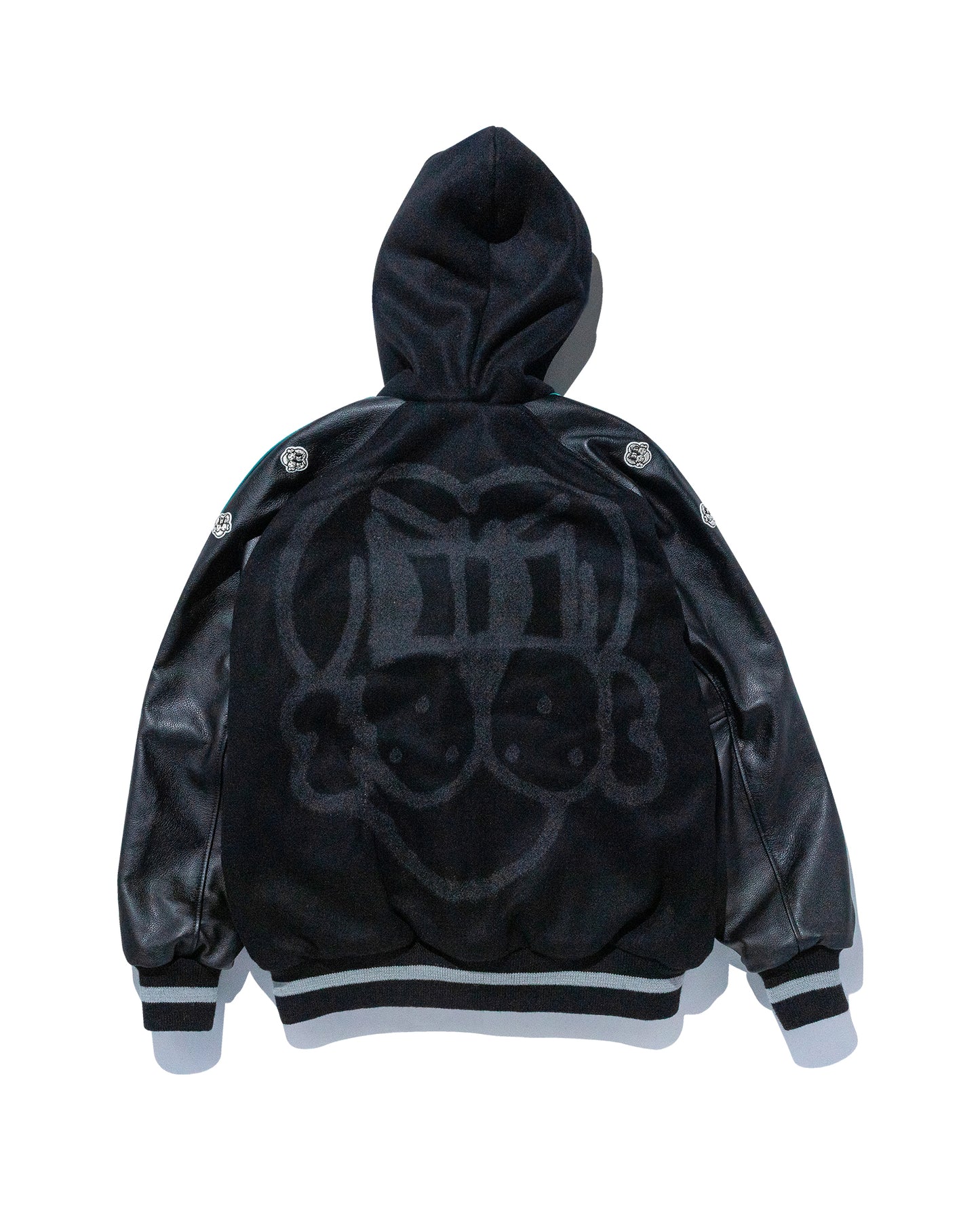 COIN VARSITY JACKET w/ JADE GREEN  LEATHER