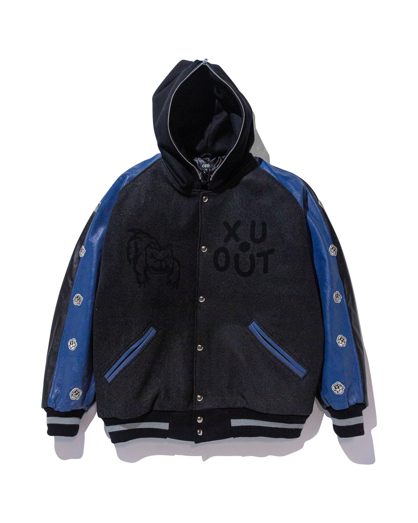 COIN VARSITY JACKET w/ ROYAL LEATHER