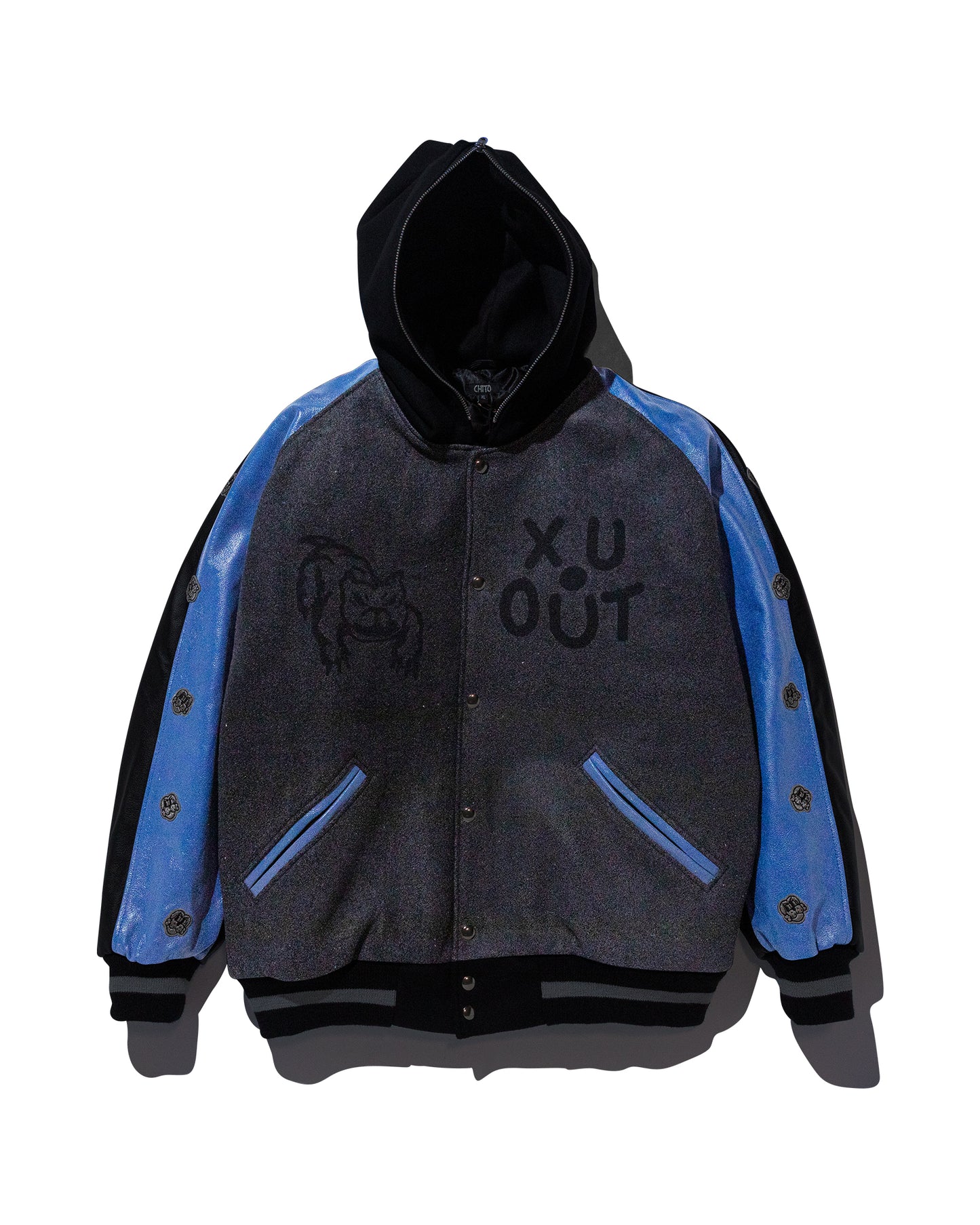COIN VARSITY JACKET w/ ROYAL LEATHER