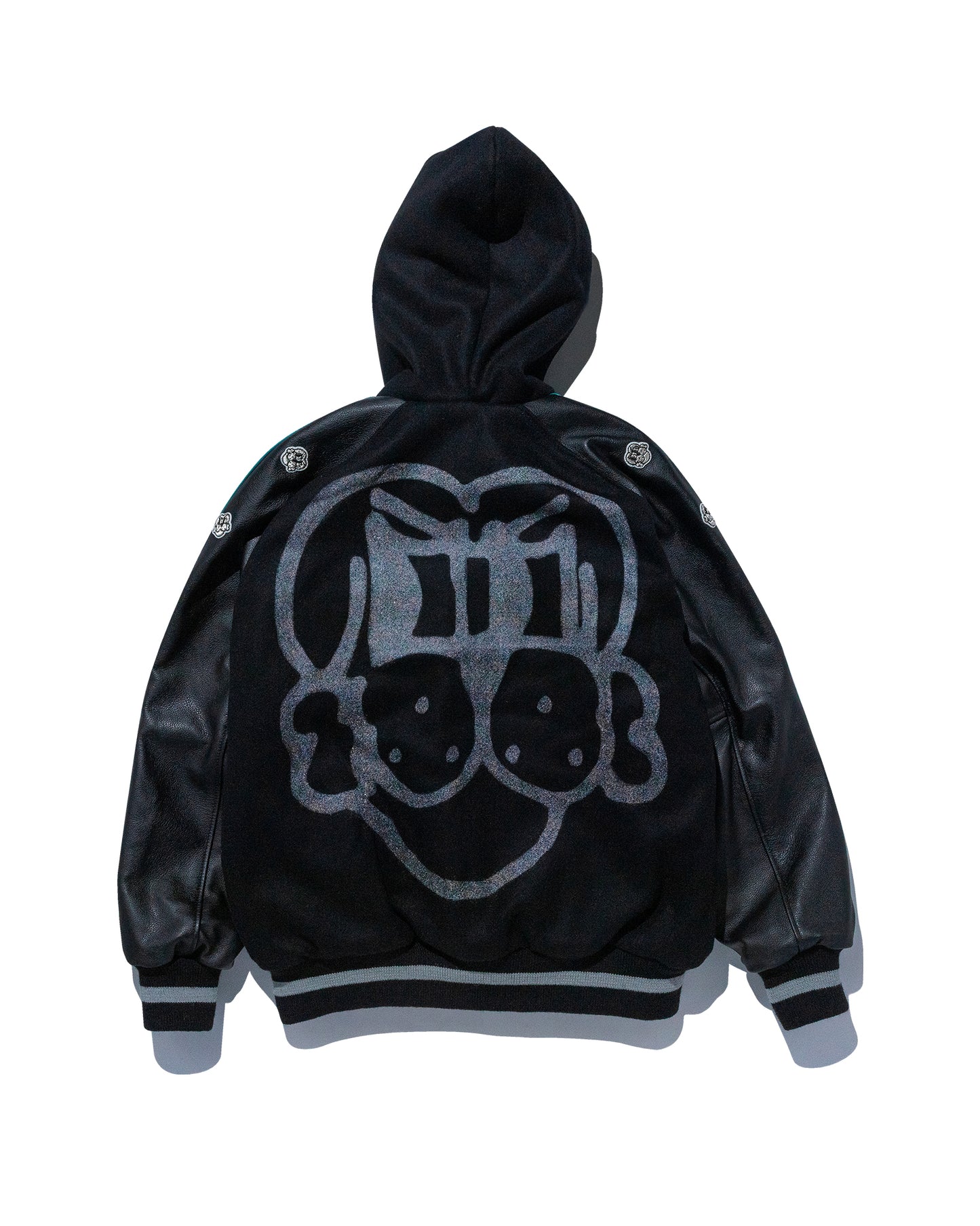 COIN VARSITY JACKET w/ JADE GREEN  LEATHER