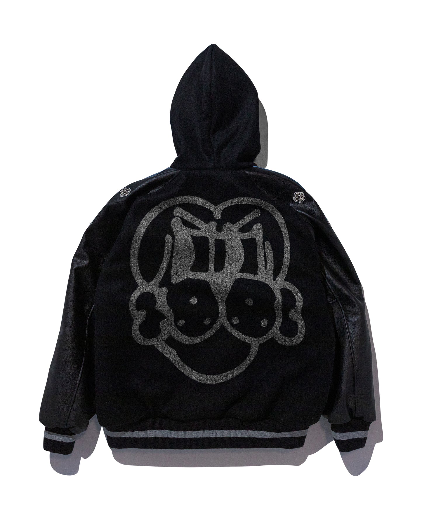 COIN VARSITY JACKET w/ COLUMBIA BLUE LEATHER