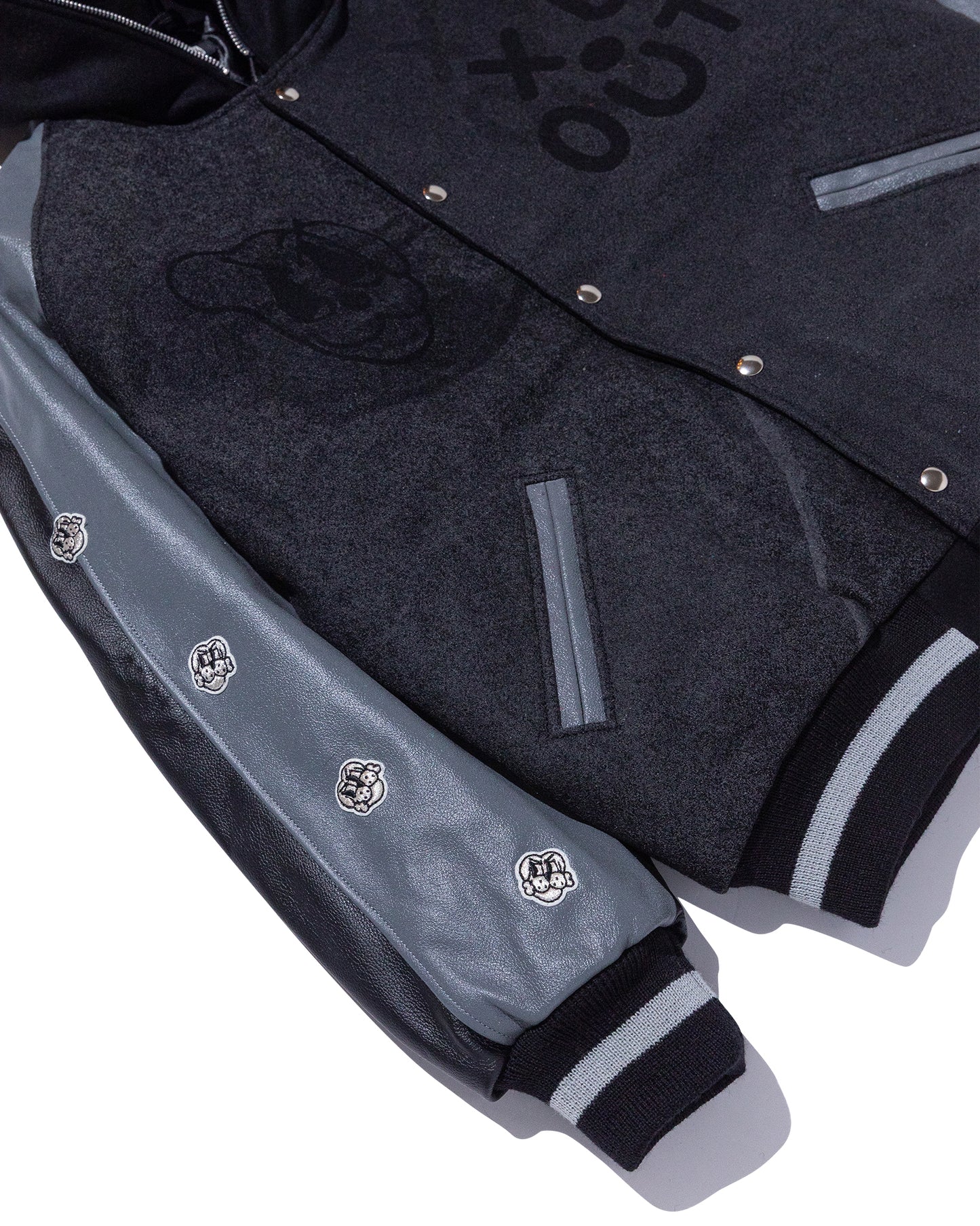 COIN VARSITY JACKET w/ GREY LEATHER