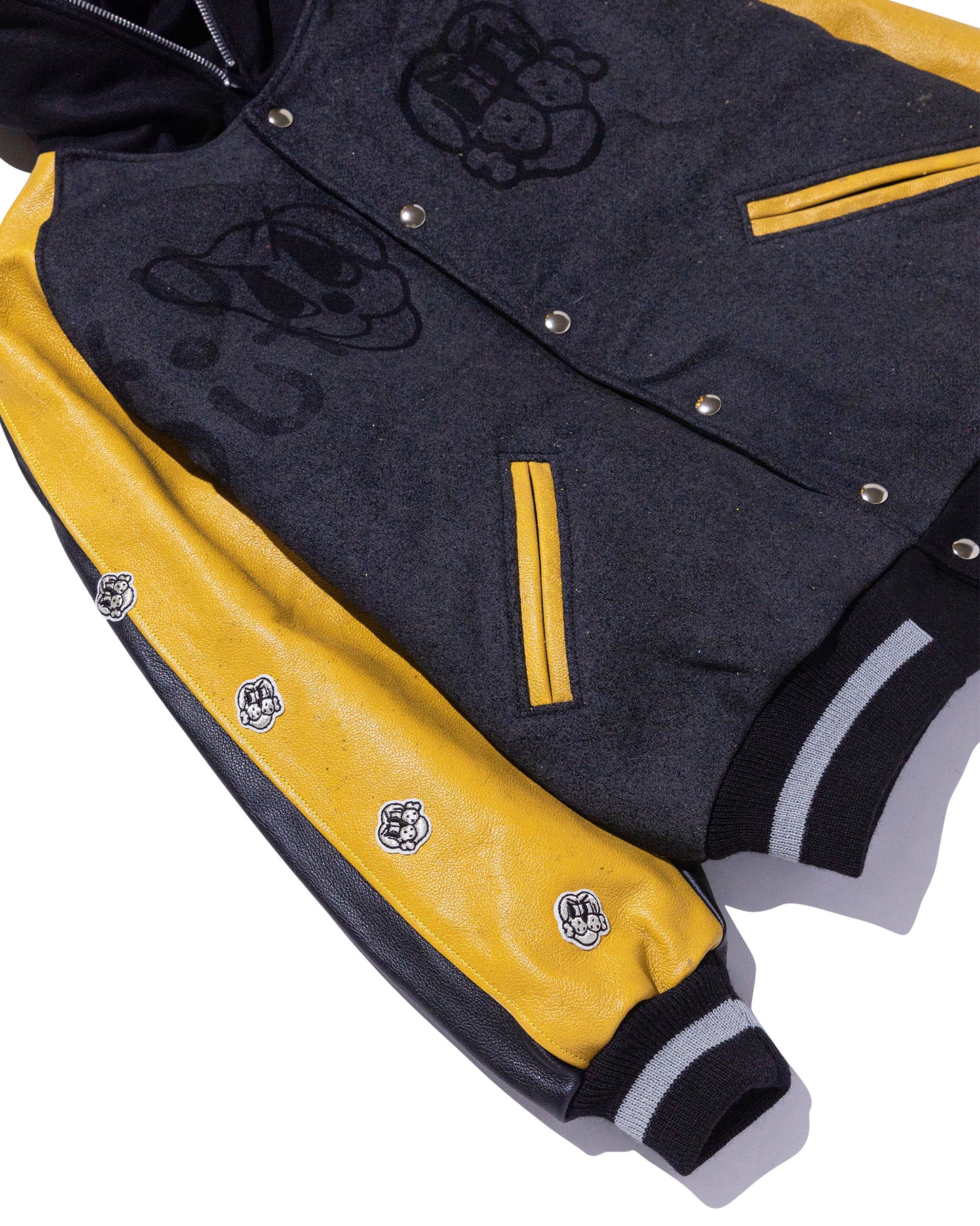 COIN VARSITY JACKET w/ GOLD LEATHER