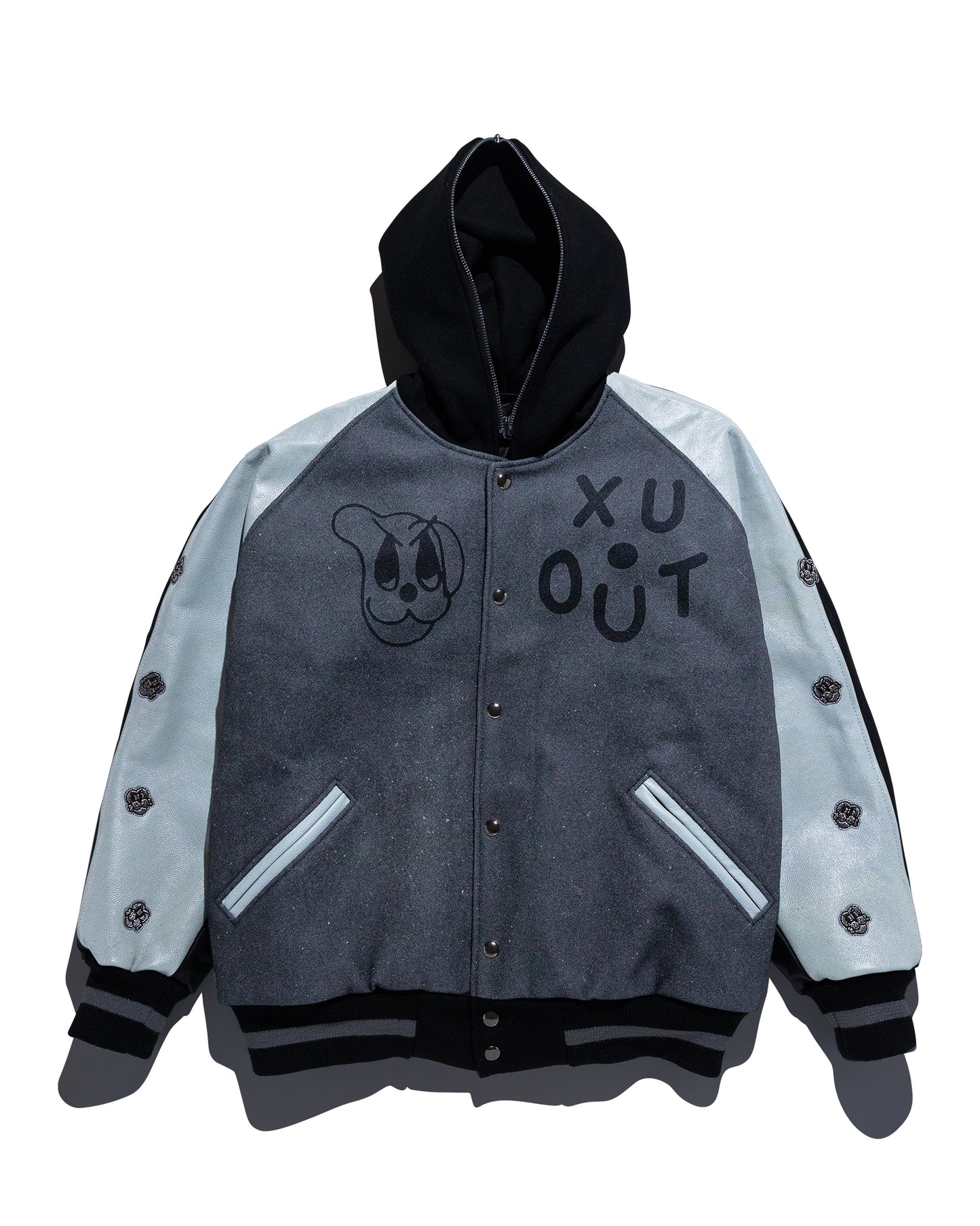 COIN VARSITY JACKET w/ GREY LEATHER