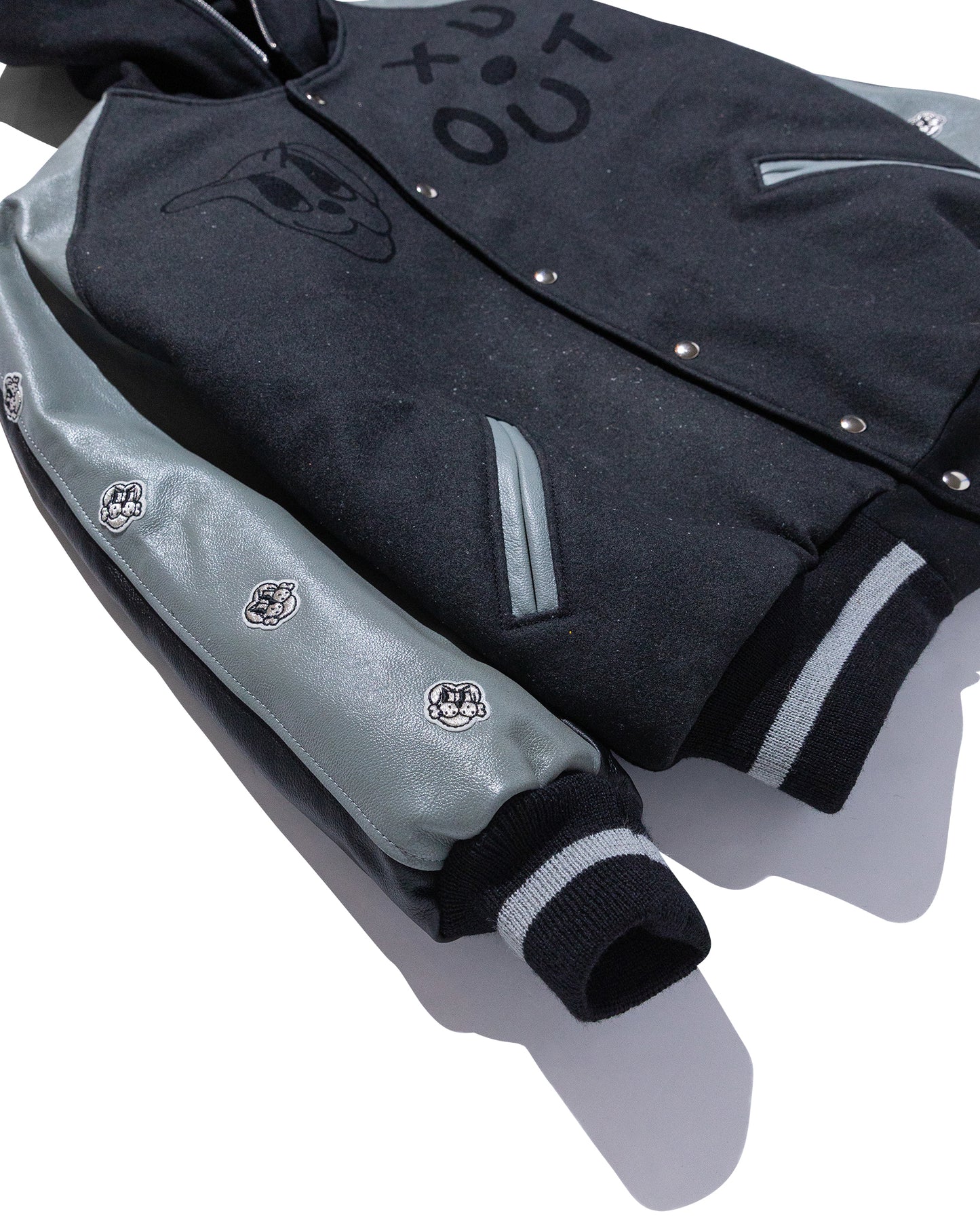 COIN VARSITY JACKET w/ GREY LEATHER