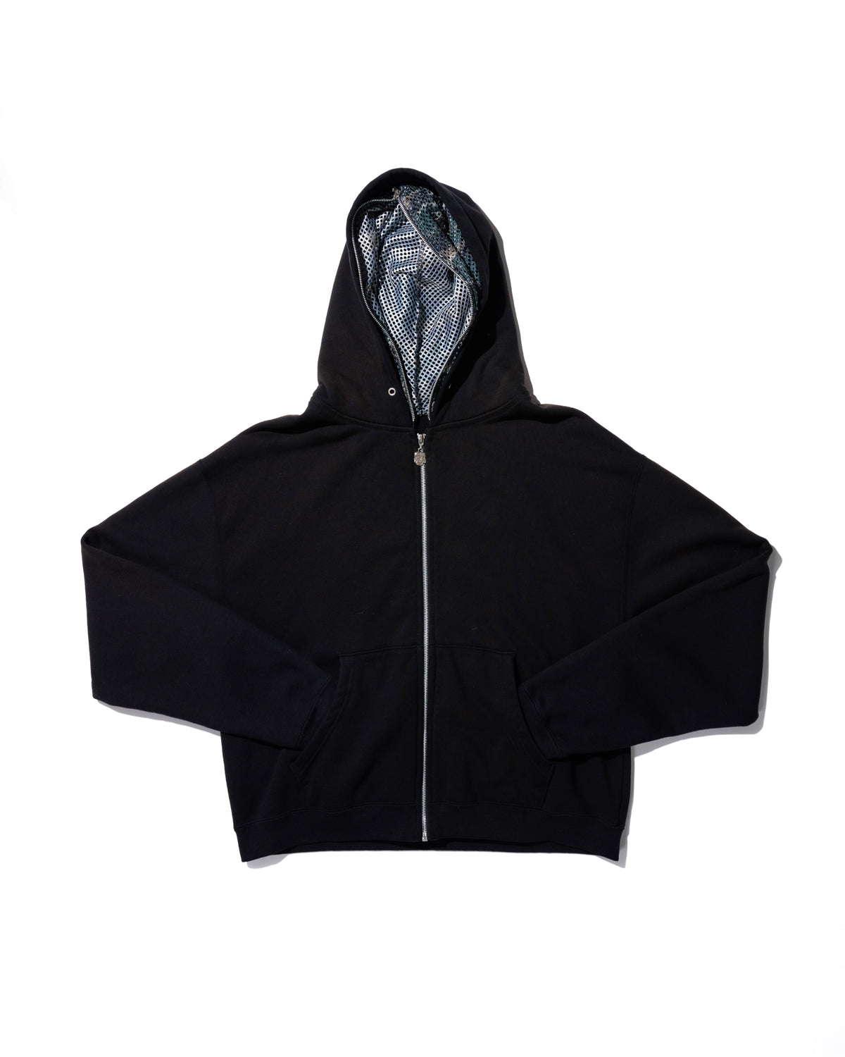 Zip Up Face To Face Hoodie Patchwork Face Heavyweight Zip Up 