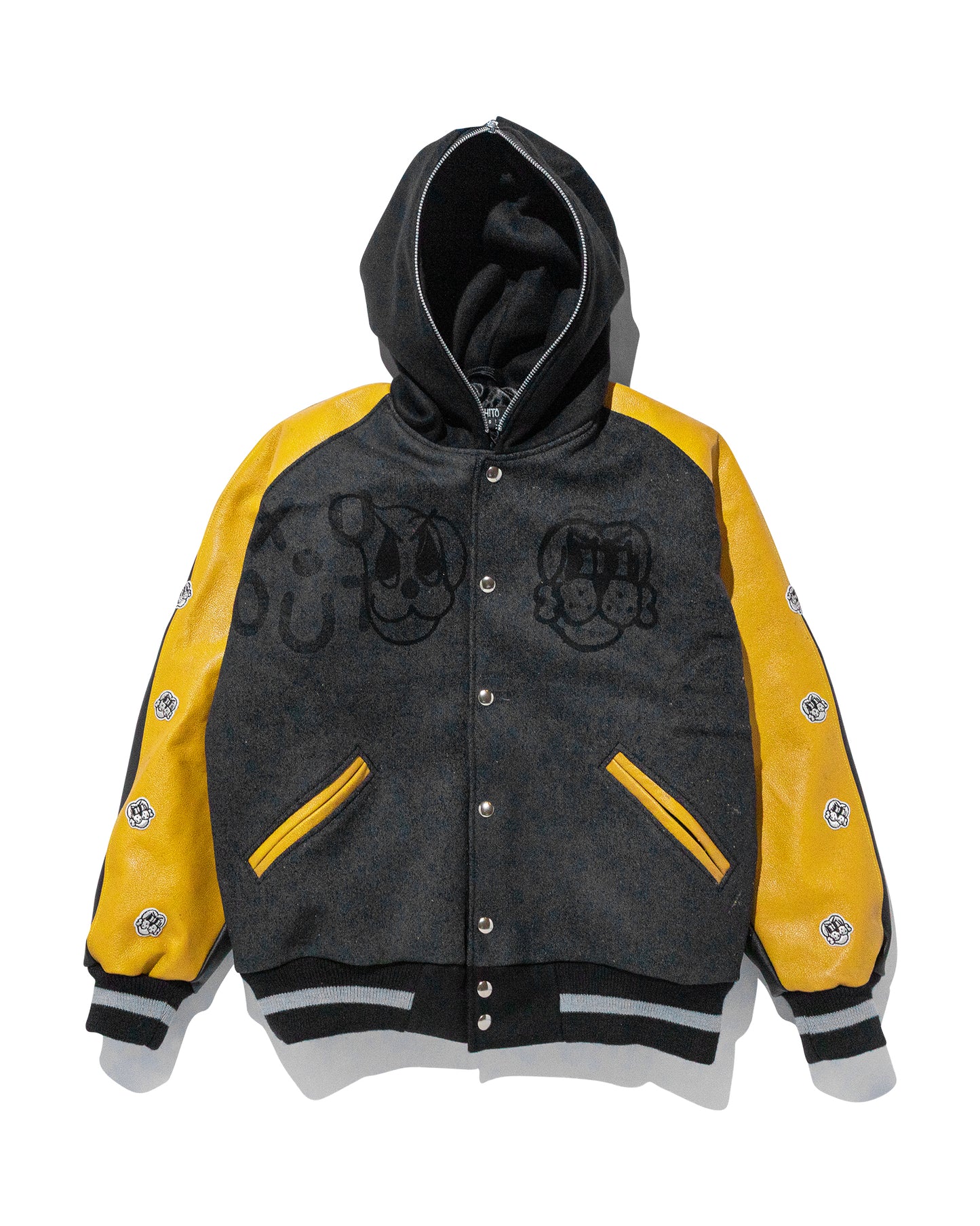 COIN VARSITY JACKET w/ GOLD LEATHER