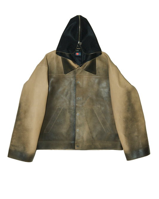 'HUB' COW LEATHER JACKET