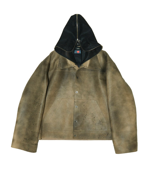 'ZIRH' COW LEATHER JACKET