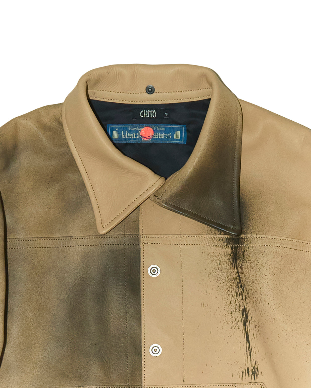 'PANSSARI' COW LEATHER JACKET