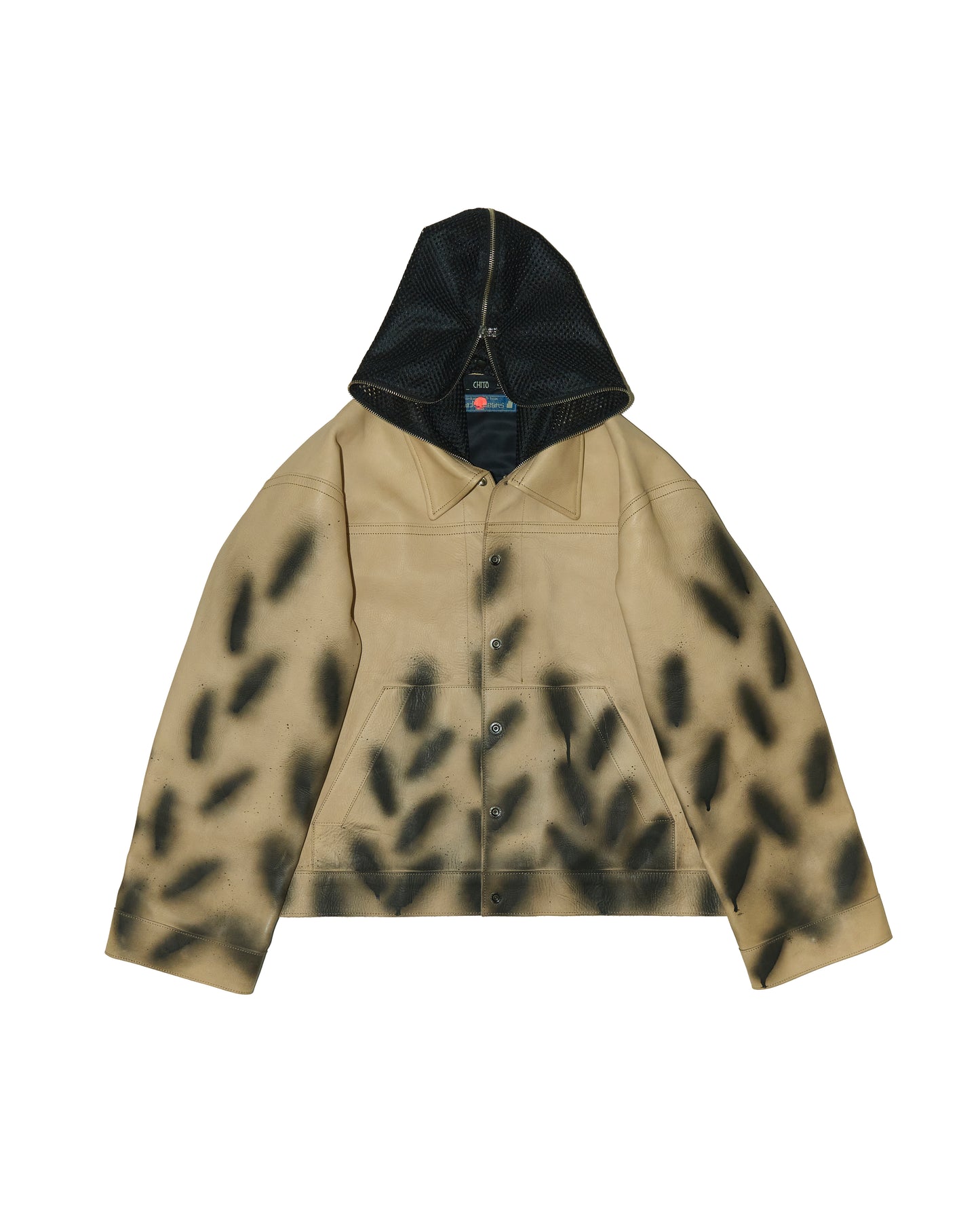 'SPOTTED ARMOR' COW LEATHER JACKET