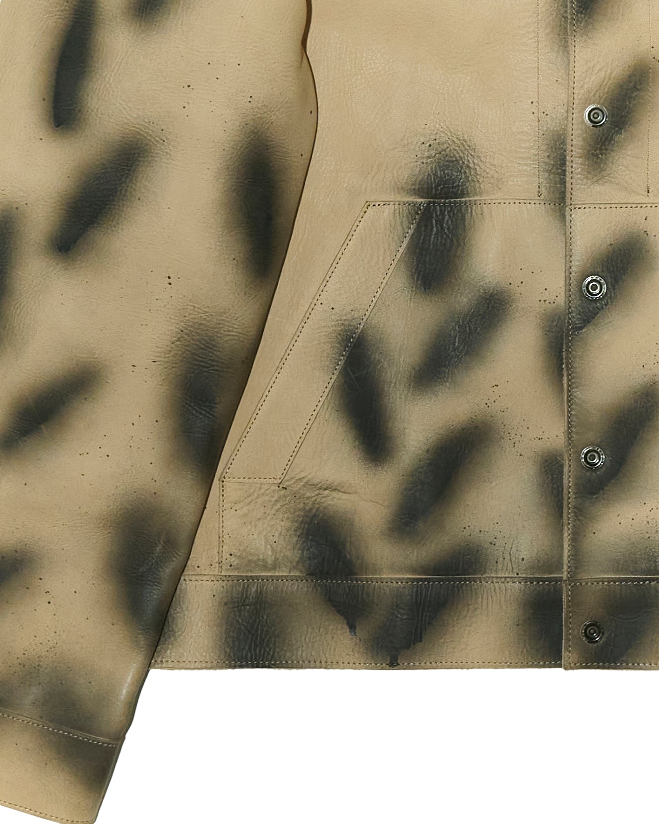 'SPOTTED ARMOR' COW LEATHER JACKET